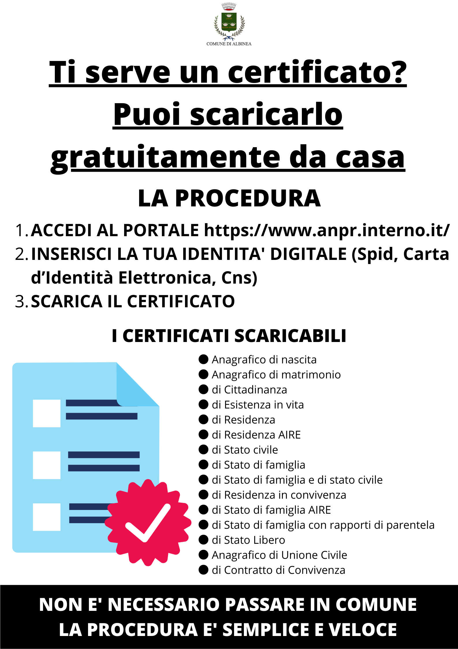 certificato di matrimonio on line