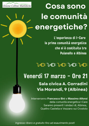 Leggi: «Venerdì 17 marzo in sala civica…»