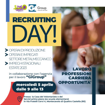 Leggi: «Martedì 5 aprile il terzo “Recruting…»