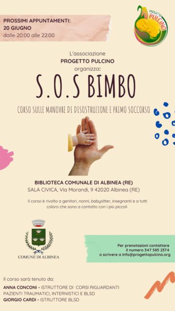 Leggi: «Corso di disostruzione pediatrica il 20…»
