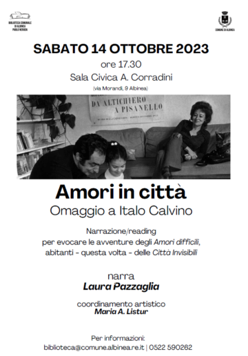 Leggi: «Sabato 14 ottobre il reading “Amori…»