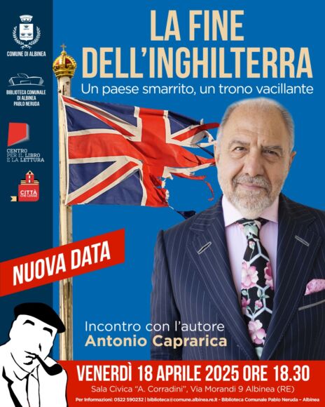 Leggi: «Il 18 aprile Antonio Caprarica ad…»