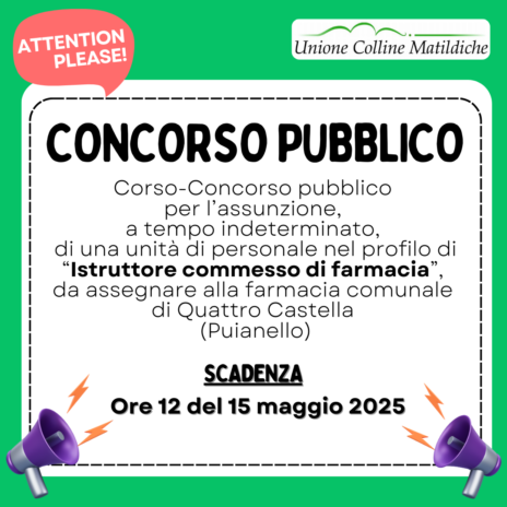 Leggi: «Corso-concorso pubblico per l’assunzione, a tempo…»