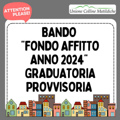 Leggi: «Graduatoria provvisoria del bando “Fondo affitto…»