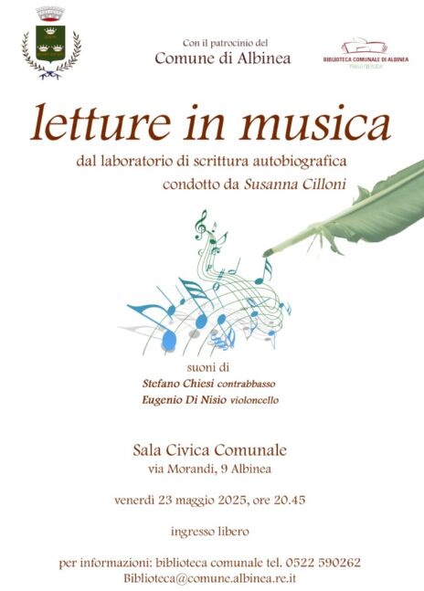 Leggi: «Venerdì 23 maggio “Letture in musica”:…»