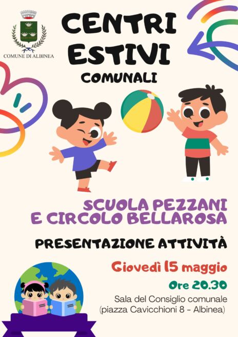 Leggi: «Due centri estivi comunali: giovedì 15…»