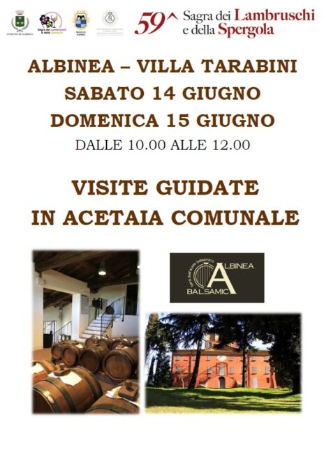 Leggi: «Visite guidate all’acetaia comunale sabato 14…»
