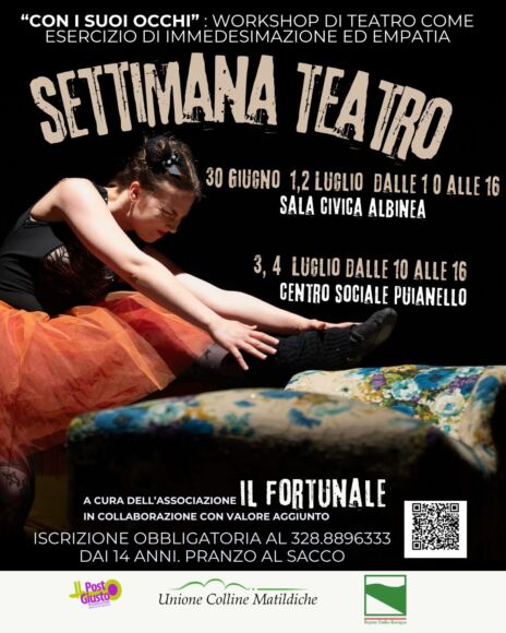 Leggi: «Una settimana di teatro intensivo gratuito…»