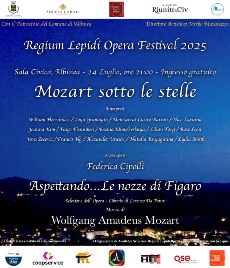 Leggi: «Il 24 luglio l’opera in sala…»