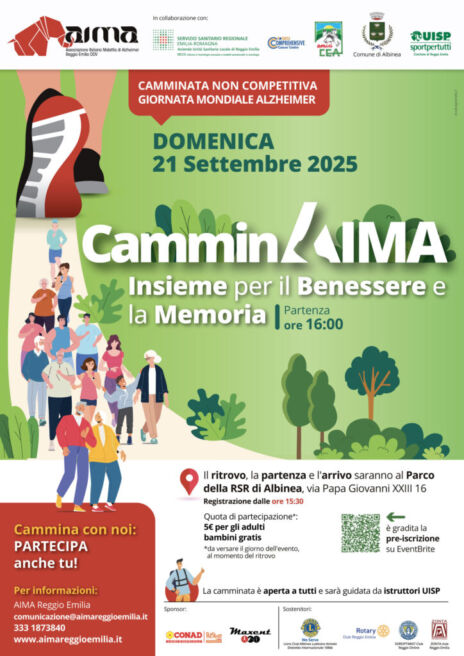 Leggi: «Il 21 settembre ad Albinea “CamminAIMA”:…»