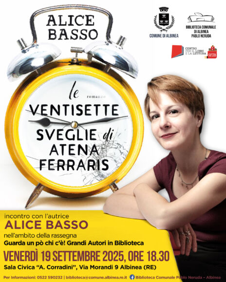 Leggi: «Venerdì 19 settembre Alice Basso in…»