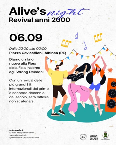 Leggi: «Il 6 e 7 settembre musica…»