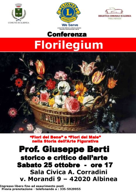 Leggi: «Sabato 25 ottobre “Florilegium. Fiori del…»
