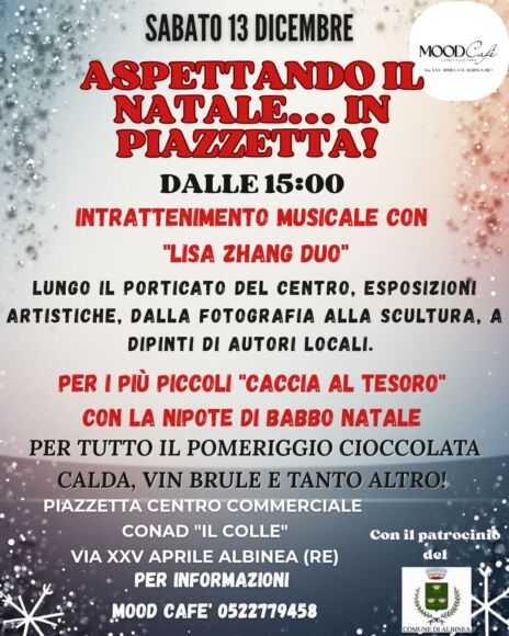 Leggi: «Aspettando il Natale in piazzetta il…»