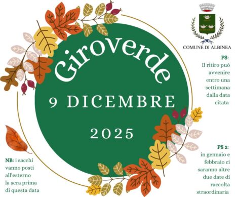 Leggi: «Martedì 9 dicembre il Giroverde straordinario»