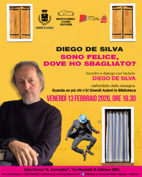 Leggi: &laquo;Lo scrittore Diego Da Silva venerdì&hellip;&raquo;