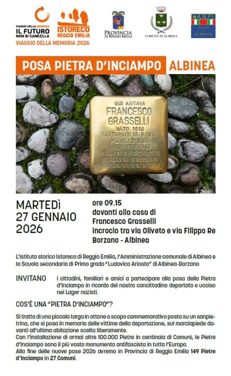 Leggi: &laquo;Una pietra d’inciampo per Francesco Grasselli,&hellip;&raquo;