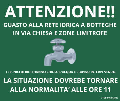 Leggi: &laquo;Attenzione: perdita d’acqua a Botteghe&raquo;