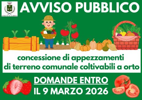 Leggi: &laquo;Avviso per la concessione di appezzamenti&hellip;&raquo;