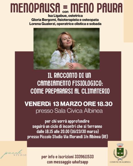 Leggi: &laquo;Venerdì 13 marzo “Menopausa = Meno&hellip;&raquo;