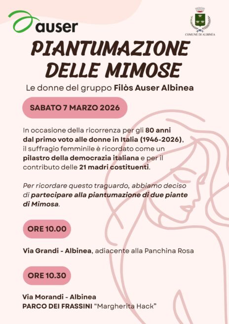 Leggi: &laquo;Il 7 marzo due mimose piantate&hellip;&raquo;