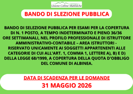 Leggi: &laquo;Bando di selezione pubblica per esami&hellip;&raquo;