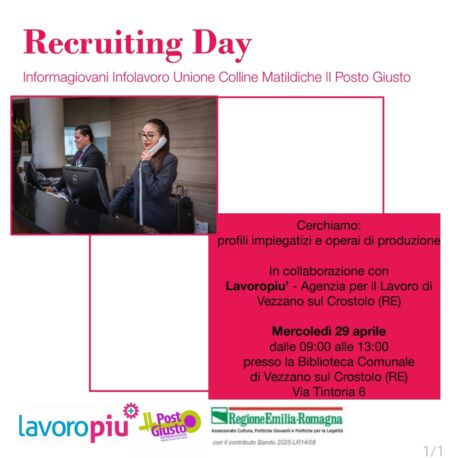 Leggi: &laquo;Il 29 aprile una mattinata per&hellip;&raquo;