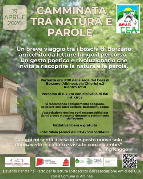 Leggi: «Il 19 aprile la “Camminata letteraria”…»