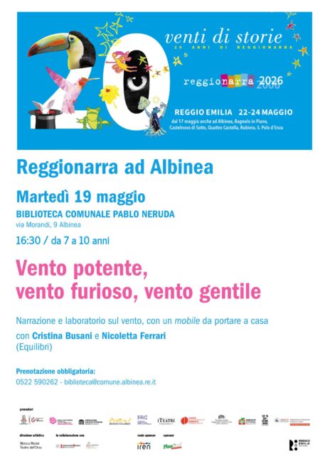 Leggi: &laquo;Reggionarra farà tappa ad Albinea martedì&hellip;&raquo;