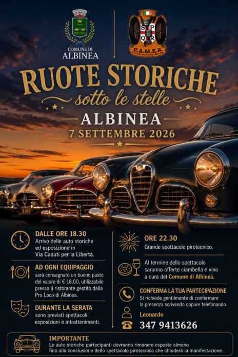 Leggi: «Ruote storiche sotto le stelle il…»