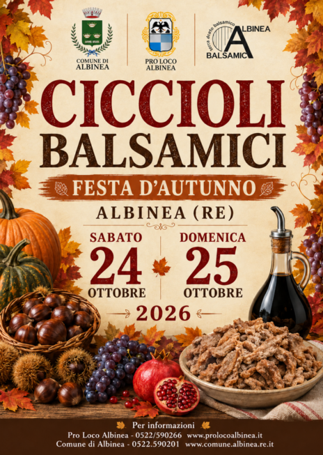 Leggi: «Ciccioli Balsamici 2026: aperte le adesioni»