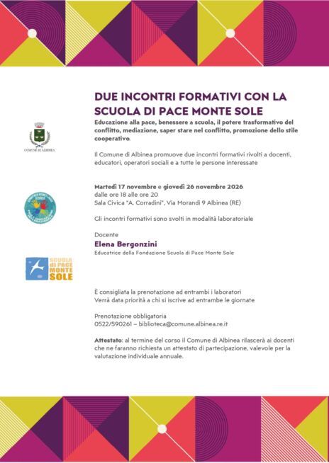 Leggi: «Due incontri formativi con la scuola…»